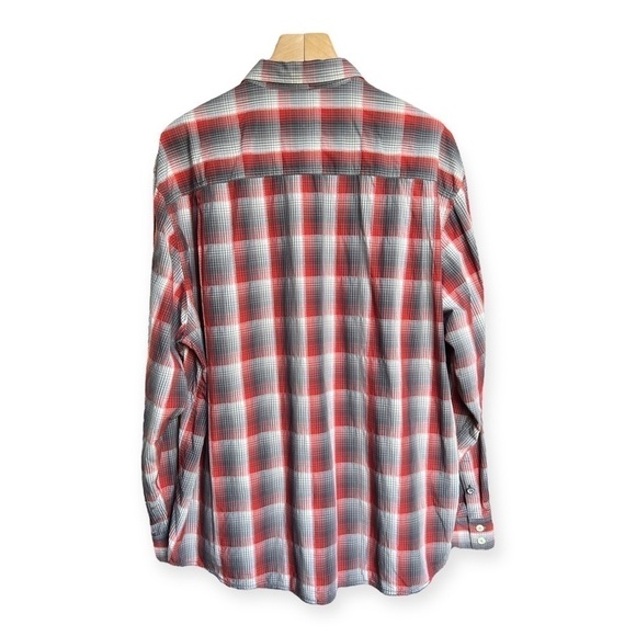 Tommy Bahama Men’s Red & Grey Plaid Long Sleeve Button Front Shirt, XXL - Picture 2 of 10